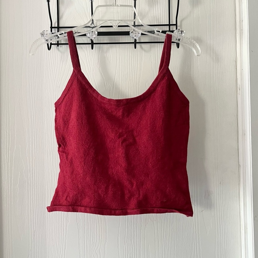 Jonathan Martin Vintage Deep Red Crop Top
